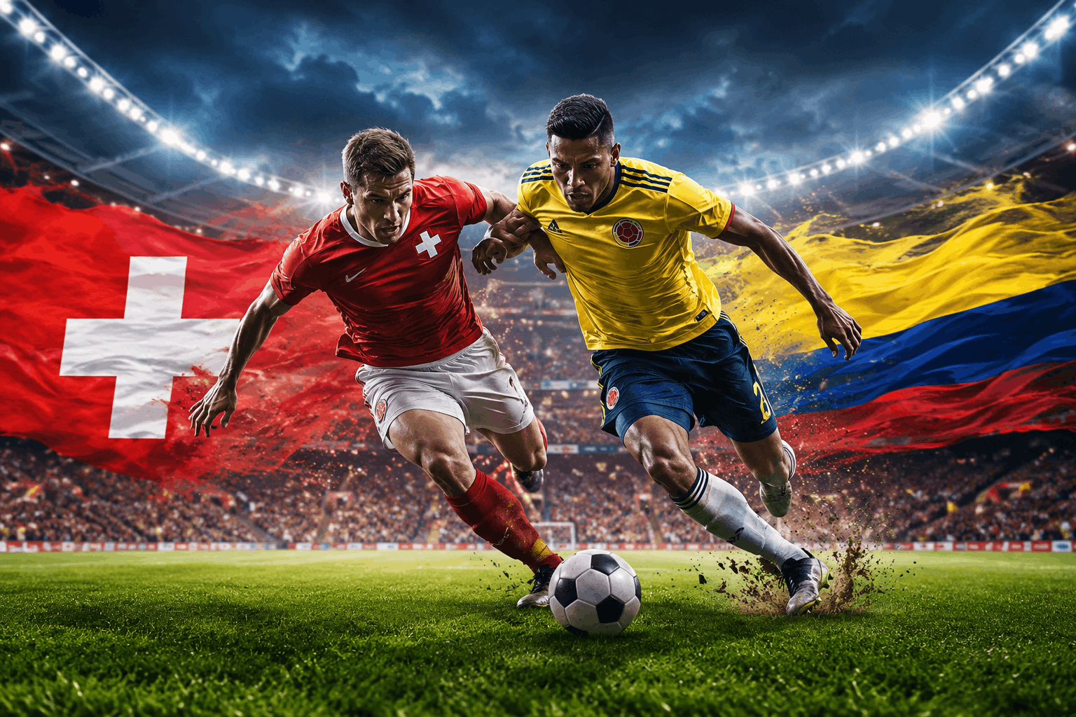 Pertandingan Swiss vs Kolombia