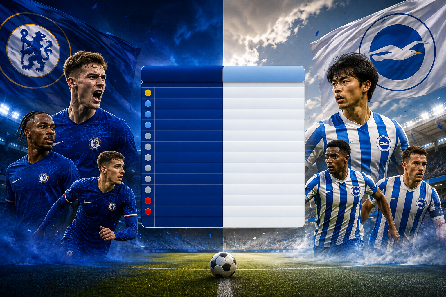 Klasemen Chelsea Vs Brighton