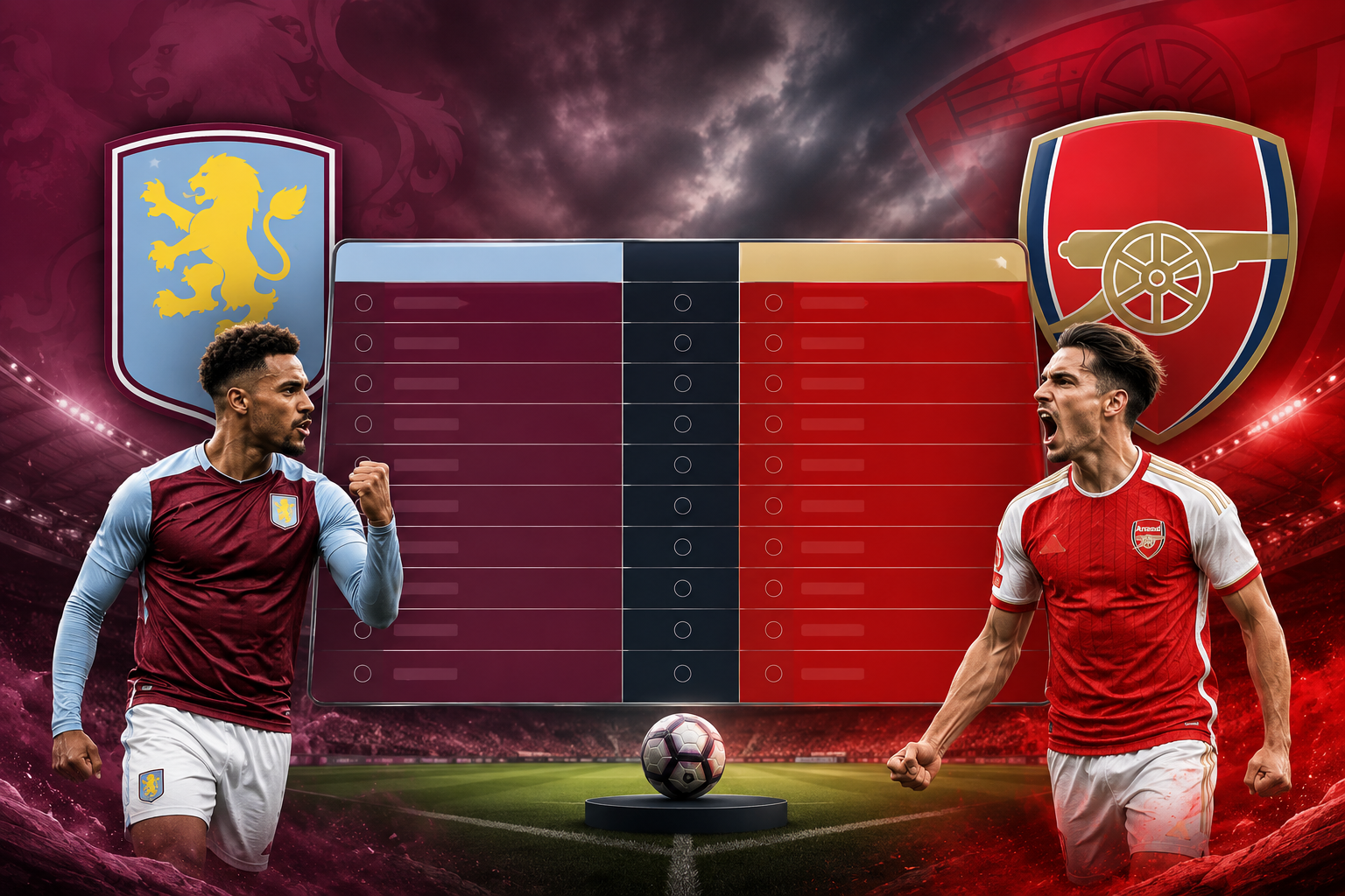 Klasemen Aston Villa Vs Arsenal