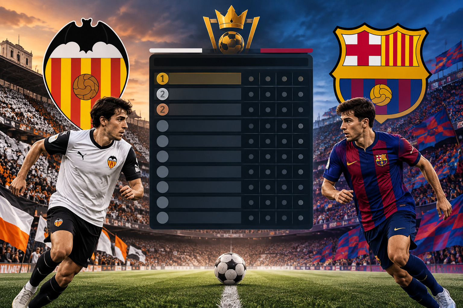 Klasemen Valencia Cf Vs Barcelona